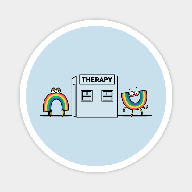 Rainbow Therapy! Magnet by Raffiti